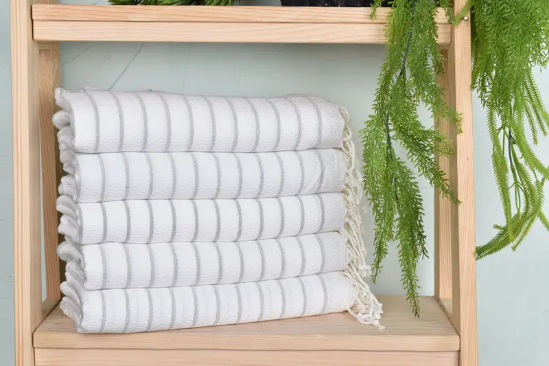 Bridal Shower Favors, Holiday Towel, 70x40 Cotton Striped Towel, Quick-dry towel, Gift For Her, Turkish Bath Towel USA, Merry Christmas Gifts - 2