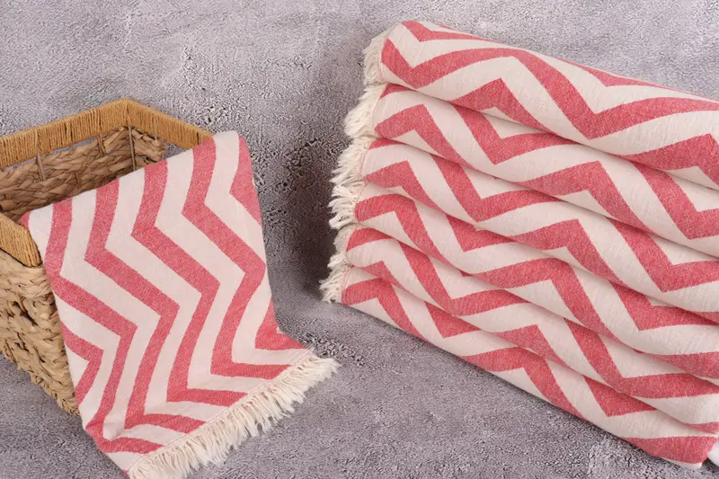 Gift For Wedding Day, Employee Gifts, Bath towel, Bachelorette Party Favors, Bachelor Bachelorette Party Favors, 70x40 Cotton Zigzag Design Towel - 3
