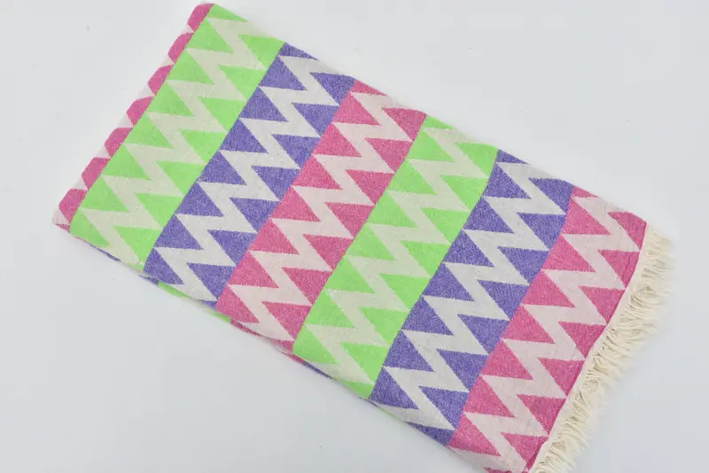 Peshtemal Towel, Gift For Bride, Mexico Bachelorette Party Gifts, Guest Towel, Turkish bath towel, Gift For Him, 70x40 Cotton Zigzag Design Towel - 6