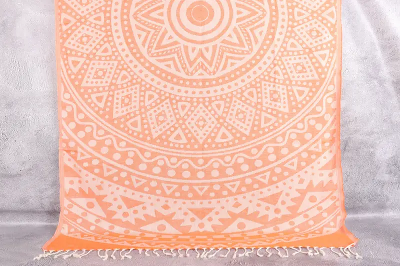 Monogrammed Beach Towel, Wedding Gift, Yoga Towel, Hammam Towel USA, 70x40 Cotton Round Pattern Towel, Bachelor Bachelorette Party Favors, Home Gift - 1