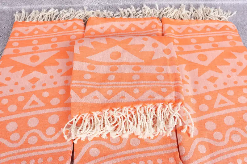 Monogrammed Beach Towel, Wedding Gift, Yoga Towel, Hammam Towel USA, 70x40 Cotton Round Pattern Towel, Bachelor Bachelorette Party Favors, Home Gift - 5