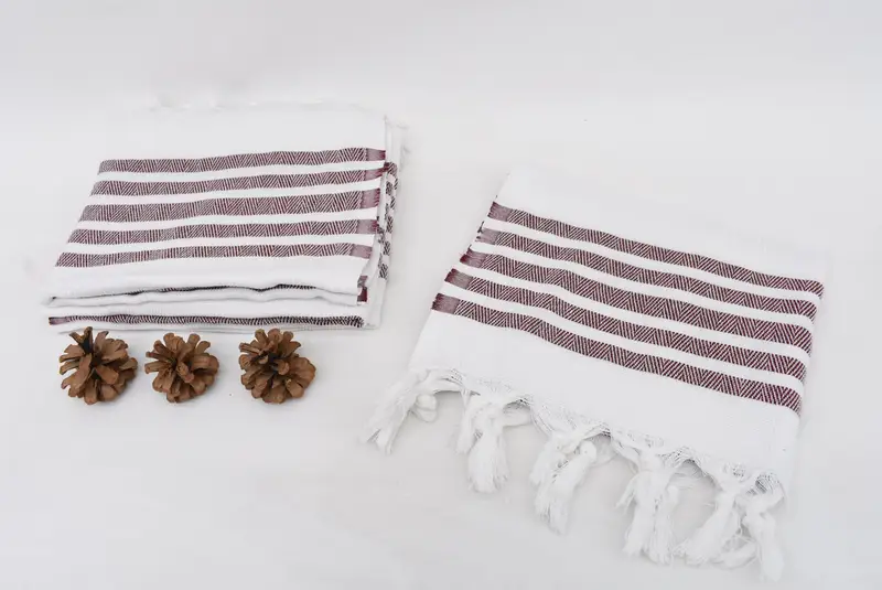 36x24 Cotton Herringbone Towel, Personalized Hand Towel, Custom Gift, Turkish Tea Towel, Wedding Gift, Turkish Towel Monogram, Towel With Name - 7