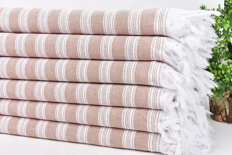 Luxury Turkish peshtemal beach towel, Bachelor Gifts, Summer Towel, Bridal Gifts, Home Decor Gifts, 70x40 Cotton Striped Towel, Personalized Gifts - 3
