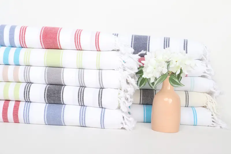 Housewarming Gift, Pool Towels, Bachelorette Beach Towel, Christmas Favors, Bachelorette Party Decorations, 70x40 Cotton Striped Towel, Custom Towel - 2