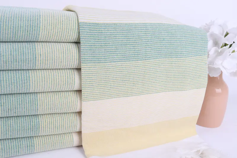 Antibacterial Turkish peshtemal towel, Home Decor Gifts, Grandma Gift, 68x40 Cotton Striped Towel, Absorbent Turkish towel, Turkish bath towel - 2