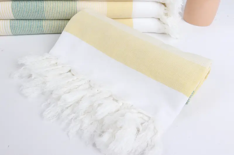 Antibacterial Turkish peshtemal towel, Home Decor Gifts, Grandma Gift, 68x40 Cotton Striped Towel, Absorbent Turkish towel, Turkish bath towel - 4