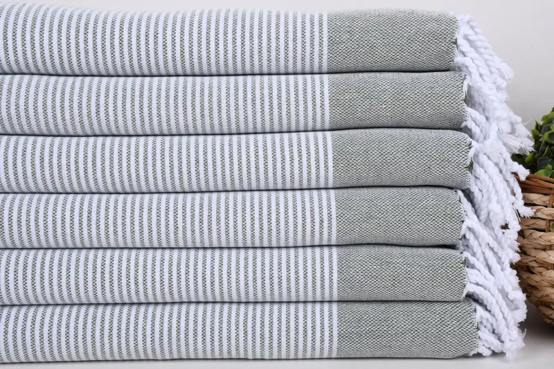 Ev Dekoru Havlu, Toplu Sipariş Havlu, Monogram Mutfak Havlu, 40x18 Pamuklu Çizgili Havlu, Nedime Hediyeleri, Nakış Havlu, Monogramlanmış El Havlusu - 2