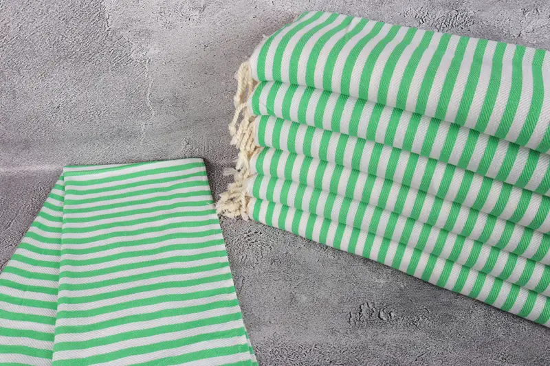 Home Gift, Bathroom Towels, Gift For Her, 40x18 Cotton Striped Towel, Travel Towel, Beach Wedding Favor, Kitchen Towel, Monogrammed Hand Towel - 2