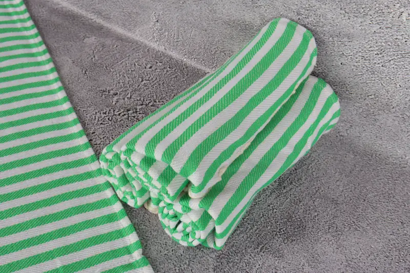 Home Gift, Bathroom Towels, Gift For Her, 40x18 Cotton Striped Towel, Travel Towel, Beach Wedding Favor, Kitchen Towel, Monogrammed Hand Towel - 8