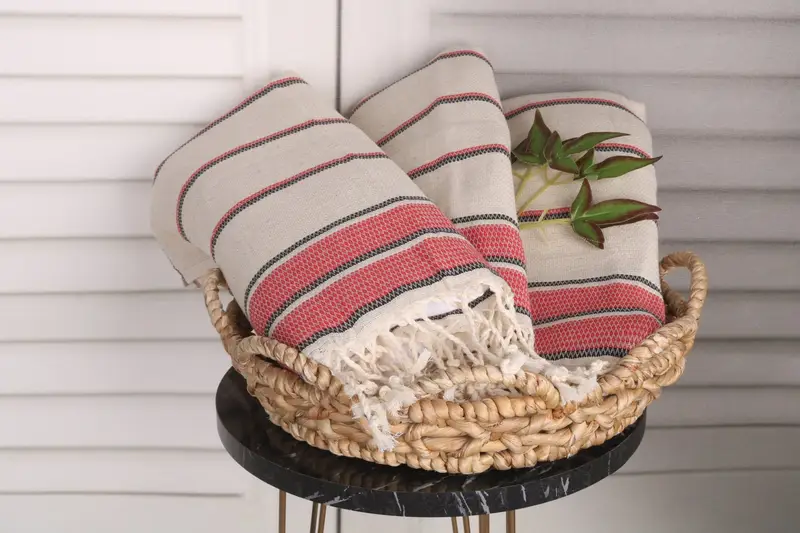 Gelin duş lehine, bekarlığa veda partileri, kişiselleştirilmiş hediye, monogram el havlu, adlı havlu, 40x20 keten çizgili havlu, küçük banyo havlu - 5