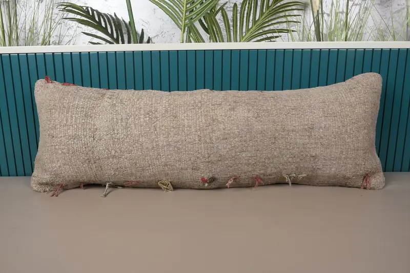 スローモロッコ枕、12x35インチブラウン枕カバー - 1