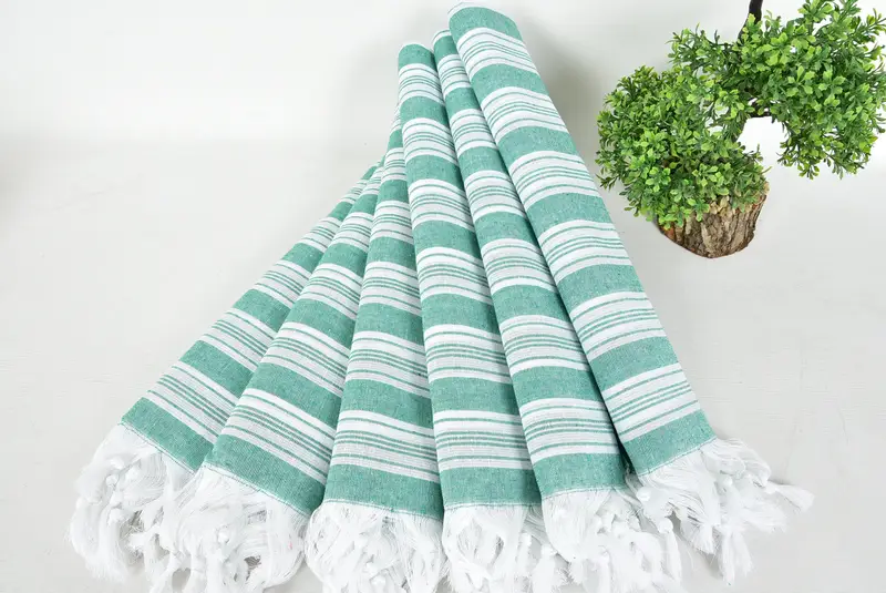 Turkish Bath Towel USA, 70x40 Cotton Striped Towel, Sand-free towel, Bridal Shower Favor, Best Beach Towel, Organic towel, Beach Size Towel - 4
