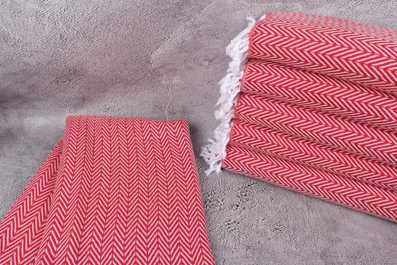 Quick-Dry Beach Towel, Bridal Gifts, Home Decor Gifts, Gifts For Him, 68x40 Cotton Zig zag Towel, Handmade Turkish bath towel for summer vacation - 2