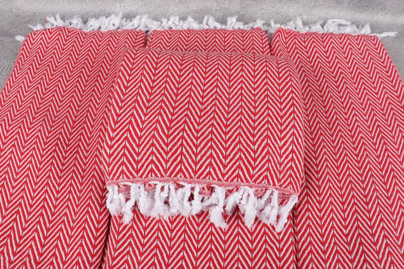 Quick-Dry Beach Towel, Bridal Gifts, Home Decor Gifts, Gifts For Him, 68x40 Cotton Zig zag Towel, Handmade Turkish bath towel for summer vacation - 4