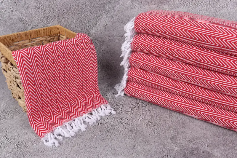 Quick-Dry Beach Towel, Bridal Gifts, Home Decor Gifts, Gifts For Him, 68x40 Cotton Zig zag Towel, Handmade Turkish bath towel for summer vacation - 3