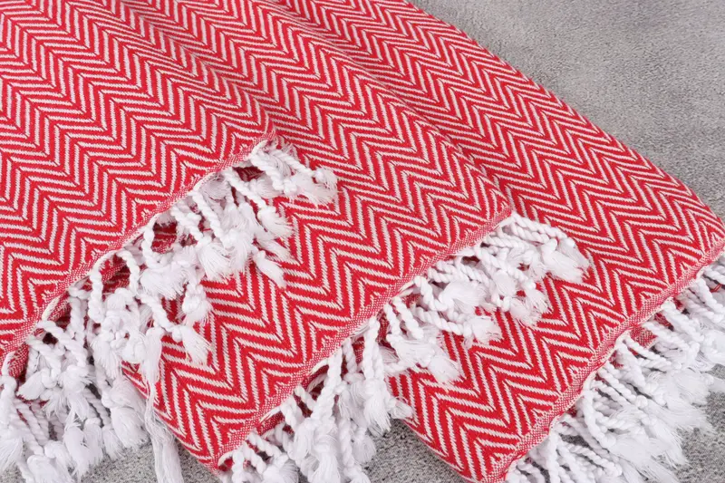 Quick-Dry Beach Towel, Bridal Gifts, Home Decor Gifts, Gifts For Him, 68x40 Cotton Zig zag Towel, Handmade Turkish bath towel for summer vacation - 5