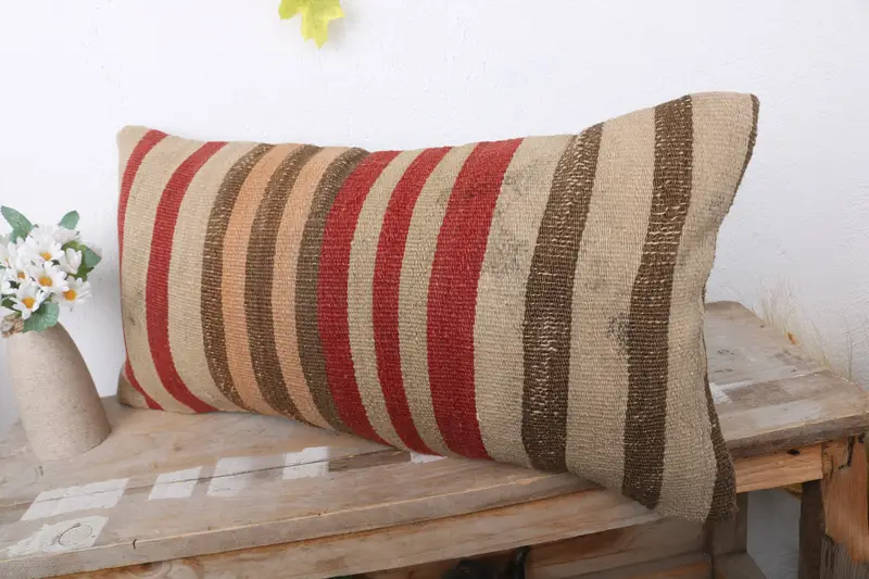 12x24 Beige Cushion Case, Shabby Chic Pillow Cover, Pillow for Sofa, Southwestern Pillow Sham, Turkish Pillow, Pillow, Pillow for Couch - 4