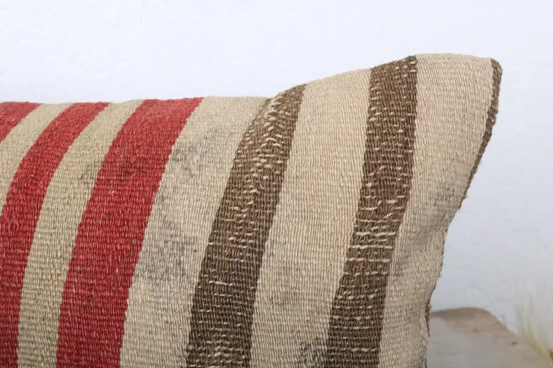 12x24 Beige Cushion Case, Shabby Chic Pillow Cover, Pillow for Sofa, Southwestern Pillow Sham, Turkish Pillow, Pillow, Pillow for Couch - 5