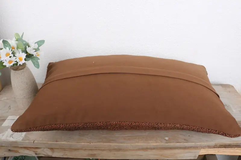 12x20 Brown Pillow, Vintage Pillow, Interior Designer Pillow, Cushion, Vintage Kilim Throw Pillow, Designer Throw Cushion - 7