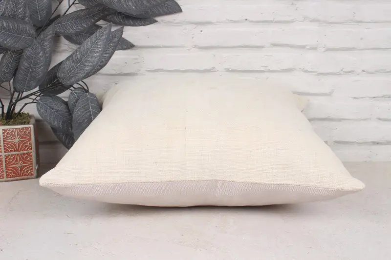 Pillow Sham, Seat Cushion Case, 18x18 White Pillow, Yoga Cushion, Boho Pillow, Turkish Bench Pillow Case, Gift Pillow, Boho Pillow Sham Cover - 5