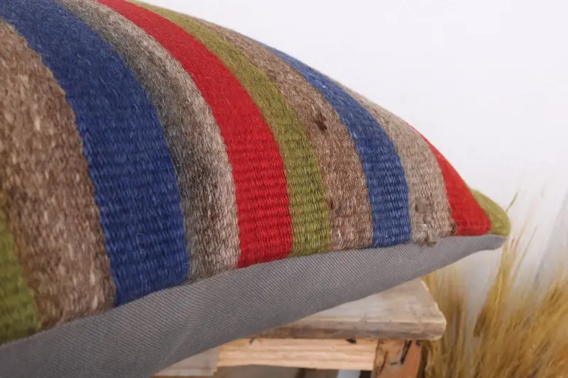 Vintage Pillow, 20x20 Blue Pillow Sham, Ethnical Kilim Rug Pillow, Nomadic Cushion Case, Cushion, Accent Throw Cushion Cover, Pillow for Couch - 6
