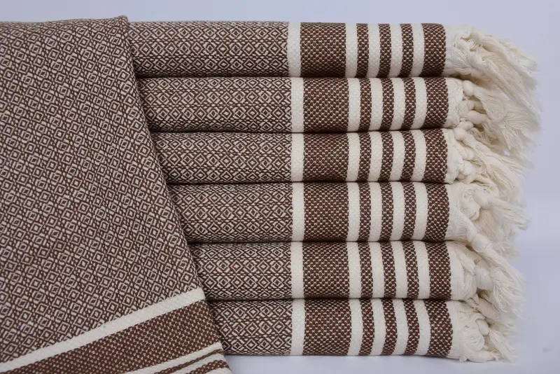 Personalized Kitchen Towel, 32x16 Inches, Brown Diamond Dish Towel