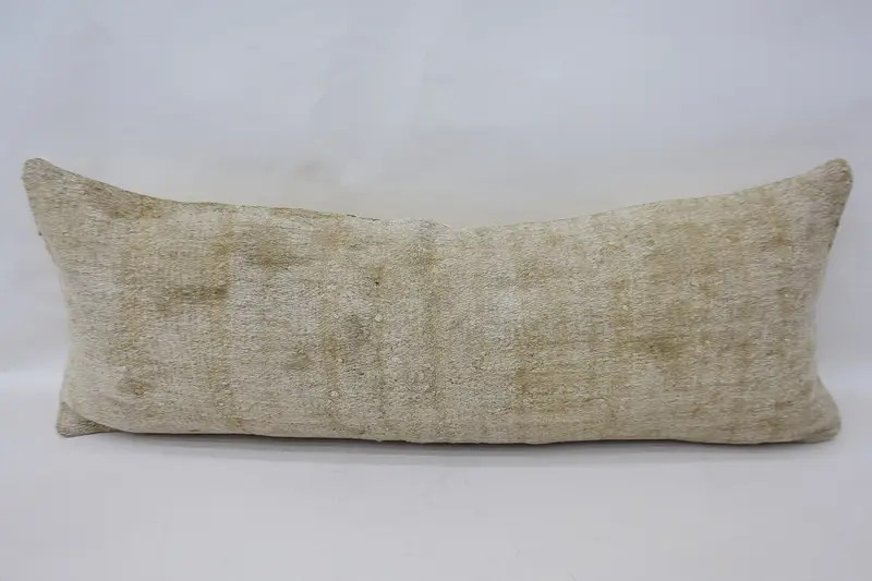 Handgefertigtes 16x42 besticktes Wurfkissen, vielseitiges rechteckiges Akzentkissen