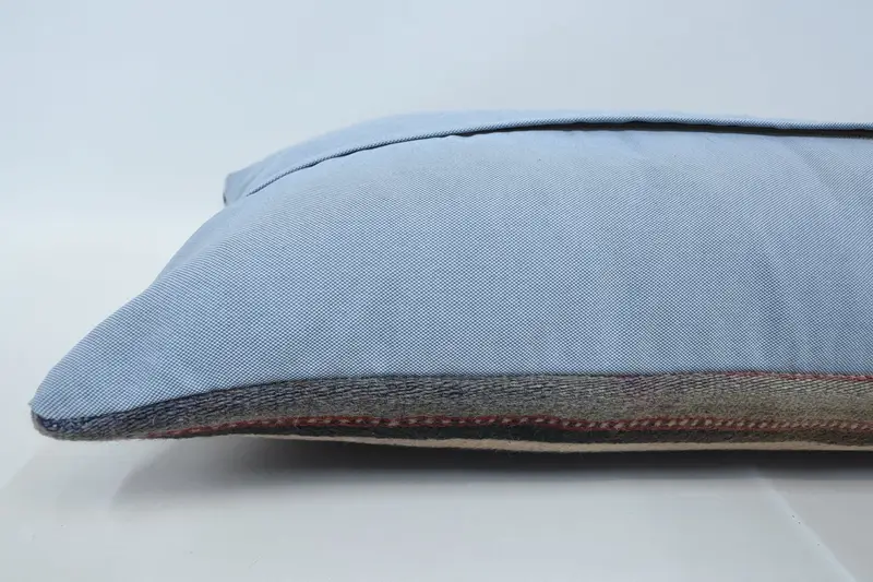 16x48 Red Cushion Cover, Knitted Cushion Cover, Turkish Pillow, Boho Pillow Sham Cover, Handmade Kilim Cushion, Pillow Sham - 6