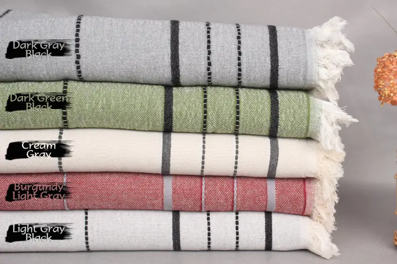 Custom Gift, 70x40 Cotton Striped Towel, Merry Christmas Gifts, Valentines Day Gift For Her, Best Beach Towel, Monogrammed Beach Towel, Yoga Towel - 2