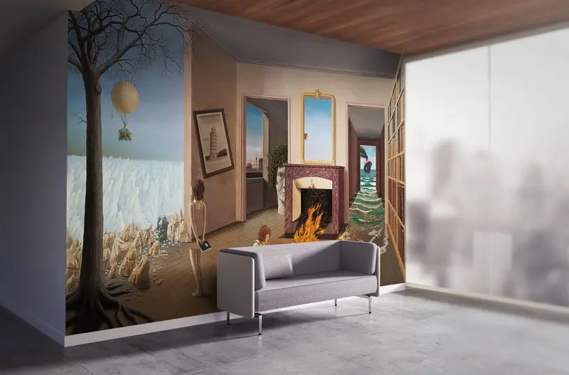 Wall Paper Peel and Stick, Custom Wall Paper, Bright Wall Paper, Girl Mural, Surreal Wall Mural, Dominique Appia Wall Painting, - 7