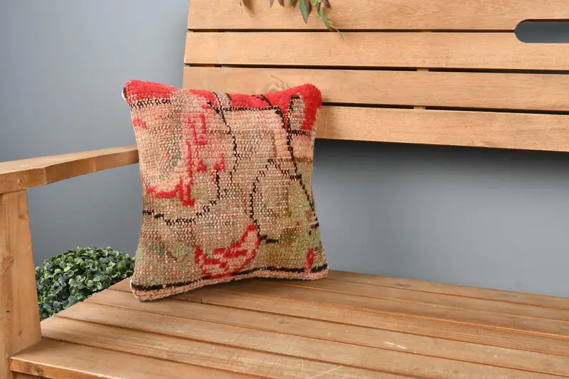 Armchair Pillow, Car Cushion Cover, Pillow for Couch, Home Decor Pillow, Cotton Pillow Cover, Gift Pillow, Cushion Case, 12x12 Beige Pillow Cover - 1