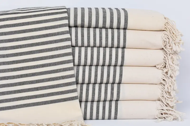 70x40 Cotton Striped Towel, Bridesmaid Gifts, Monogrammed Beach Towel, Maid Of Honor Gift, Personalized Turkish Beach Towel, Thin towel, Scarf Towel - 1
