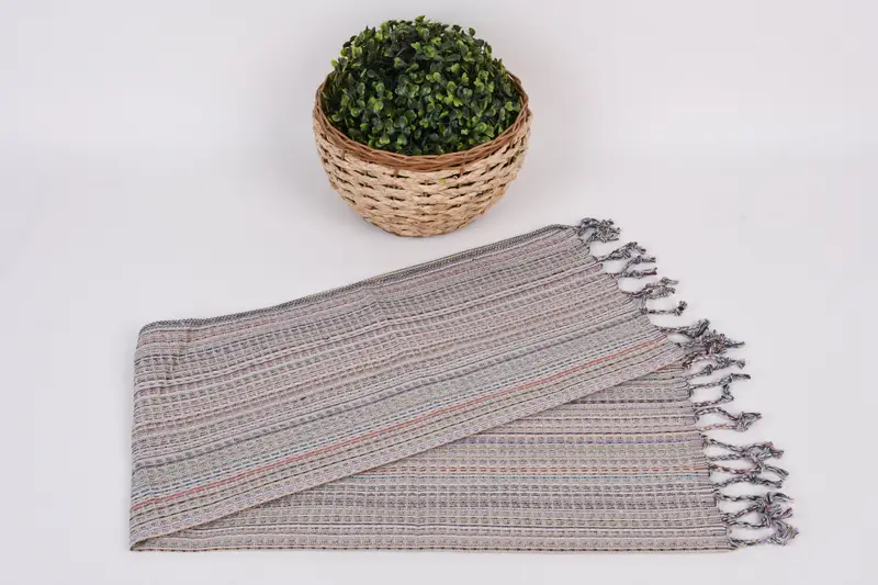 Spa Hediyesi, Organik Çay Havlusu, Monogramlı El Havlusu, Monogram Mutfak Havlu, Kişiselleştirilmiş El Havlusu, 38x18 Pamuk Geometrik Havlu, Ev Dekoru Hediyeleri - 4
