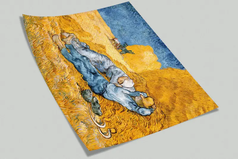 Van Gogh After Millet Wallpaper, Living Room Wall Art, Sleeping Couple Wall Mural, Modern Artwork, Self Adhesive Paper, Farmhouse Wall Decor - 8
