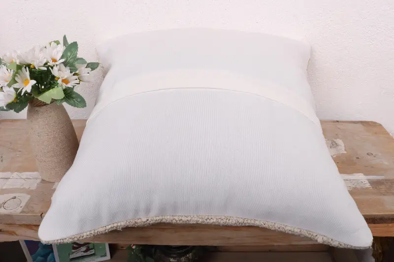 Outdoor Cushion, Kilim Cushion Sham, Pillow Sham, Ethnical Kilim Rug Pillow, 16x16 White Pillow Cover, Chair Cushion Cover, Pillow for Couch - 7