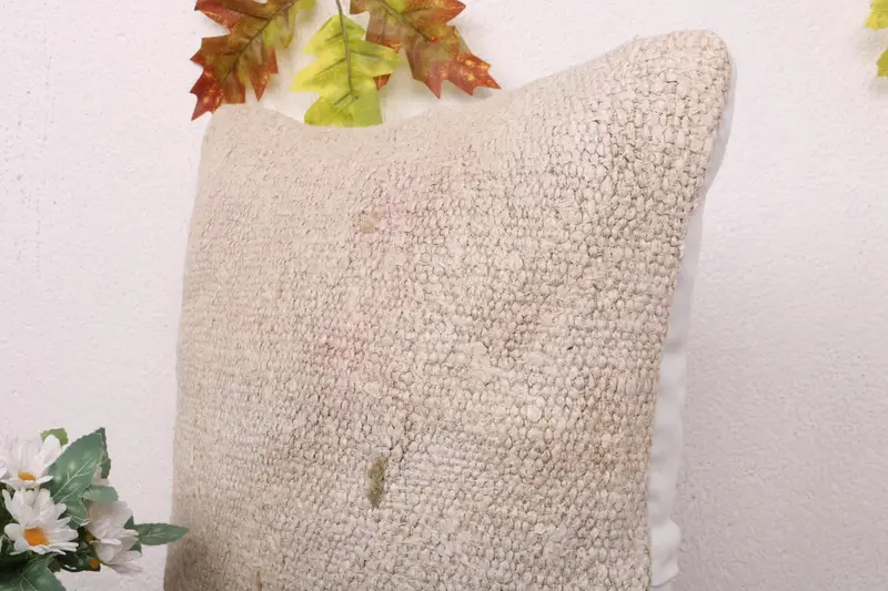 Outdoor Cushion, Kilim Cushion Sham, Pillow Sham, Ethnical Kilim Rug Pillow, 16x16 White Pillow Cover, Chair Cushion Cover, Pillow for Couch - 5