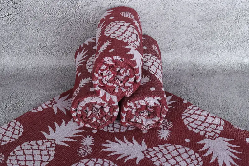 Valentines Day Gift Idea, Peshtemal Towel, 70x36 Cotton Pineapple Design Towel, Bachelorette Party Decorations, Organic towel, Custom Wedding Gift - 8