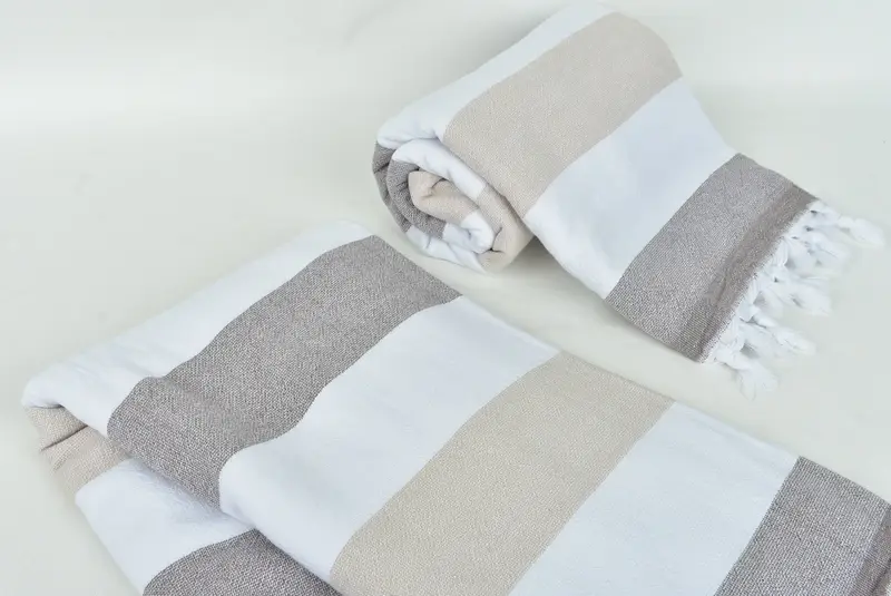 Travel towel, 64x36 Cotton Striped Terry Towel, Monogram Turkish Bath Towel, Custom Wedding Gift, Organic towel, Unique Gift, Spa Towel - 7