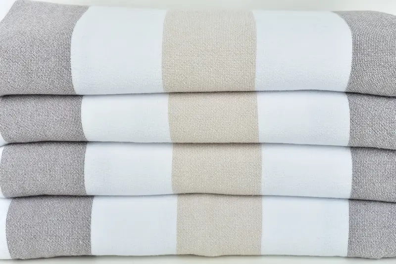 Travel towel, 64x36 Cotton Striped Terry Towel, Monogram Turkish Bath Towel, Custom Wedding Gift, Organic towel, Unique Gift, Spa Towel - 2