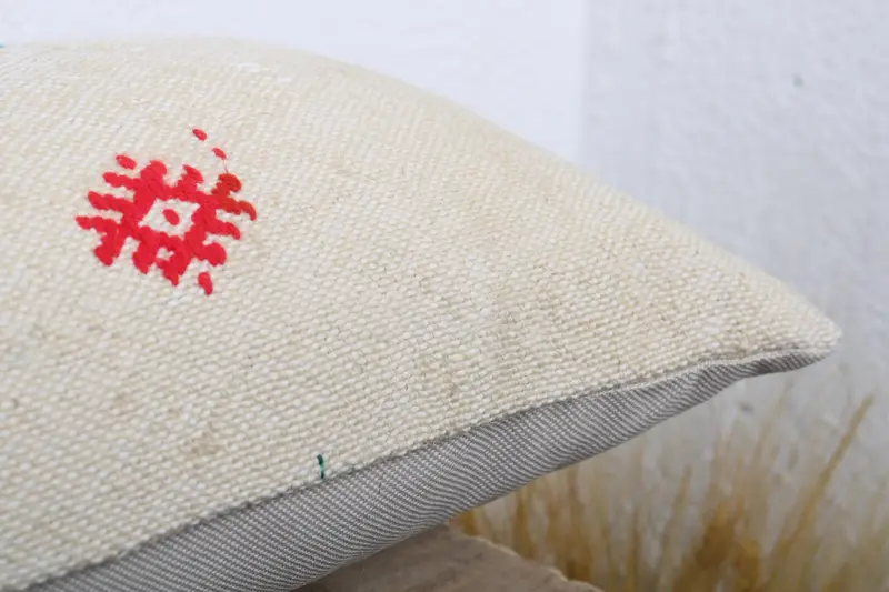 12x36 Red Cushion Case, Cushion Case, Vintage Kilim Pillow, Art Deco Pillow, Handmade Kilim Cushion, Interior Designer Pillow, Sofa Pillow Cover - 6