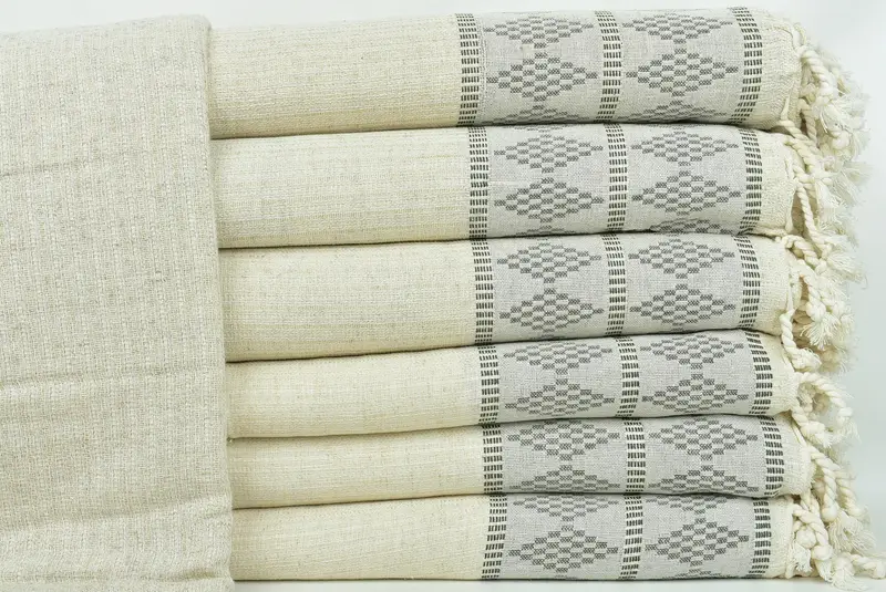First Wedding Anniversary Gift, Turkish Bedspread, Turkish Blanket, Wedding Favors, Gifts For Him, 100x88 Linen Kilim Design Towel, Custom Blanket - 1