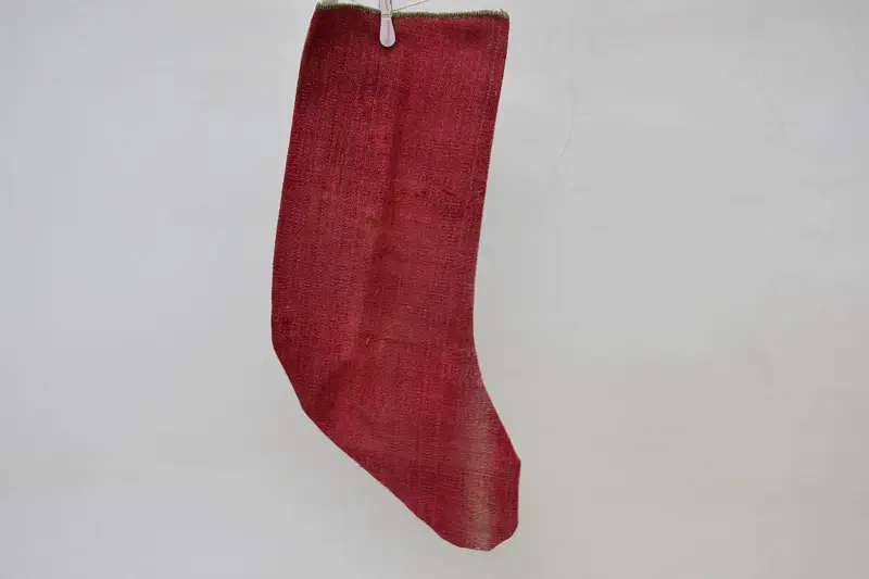 Red Christmas Ornaments Stocking, 15.7 Inch Holiday Decor Stocking