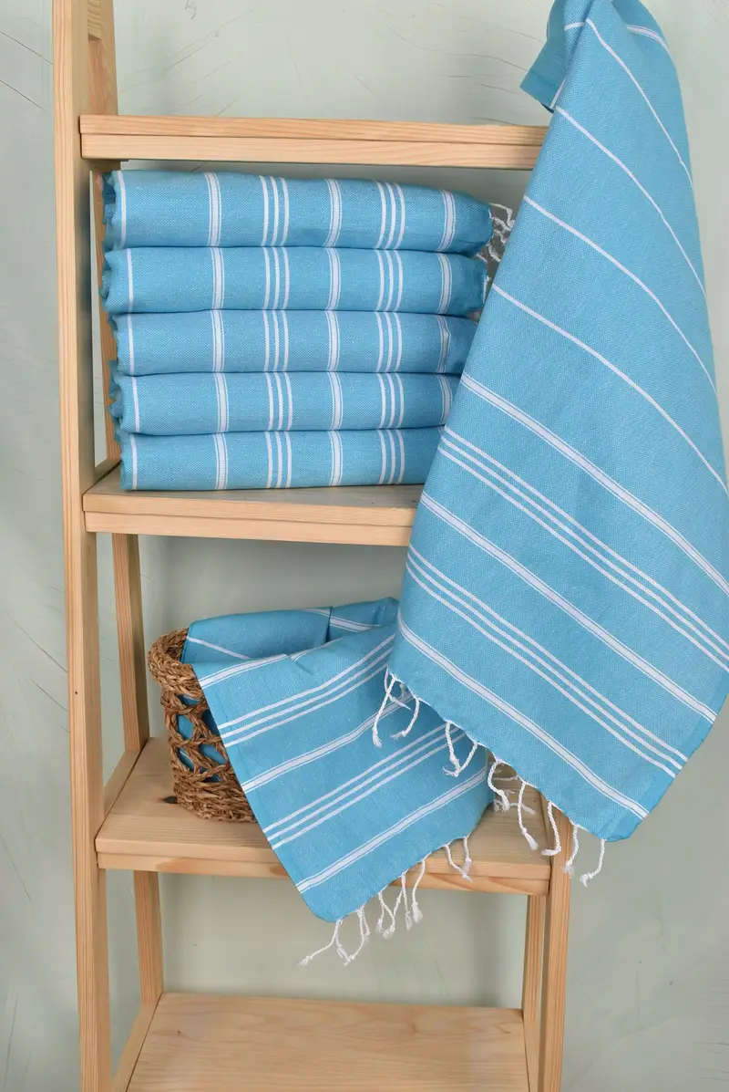 Small Bath Towels, Turkish Hand Towel, Monogram Towels, Bridal Shower Favors, Wedding Favors, Spa Towel, Bachelor Gift, 40x24 Cotton Striped Towel - 3