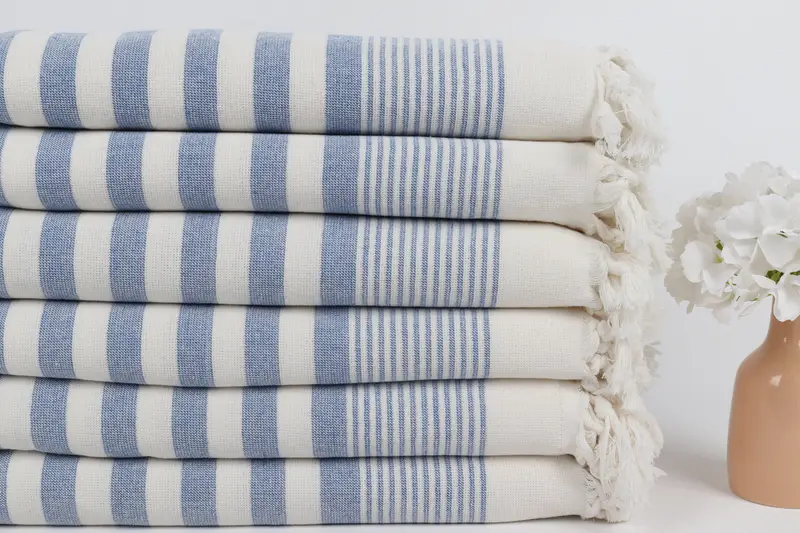 Bridal Shower Gifts, Best Beach Towel, Beach Size Towel, Friends Beach Towel, Thin towel, 68x40 Cotton Striped Terry Towel, Wedding Gift - 3