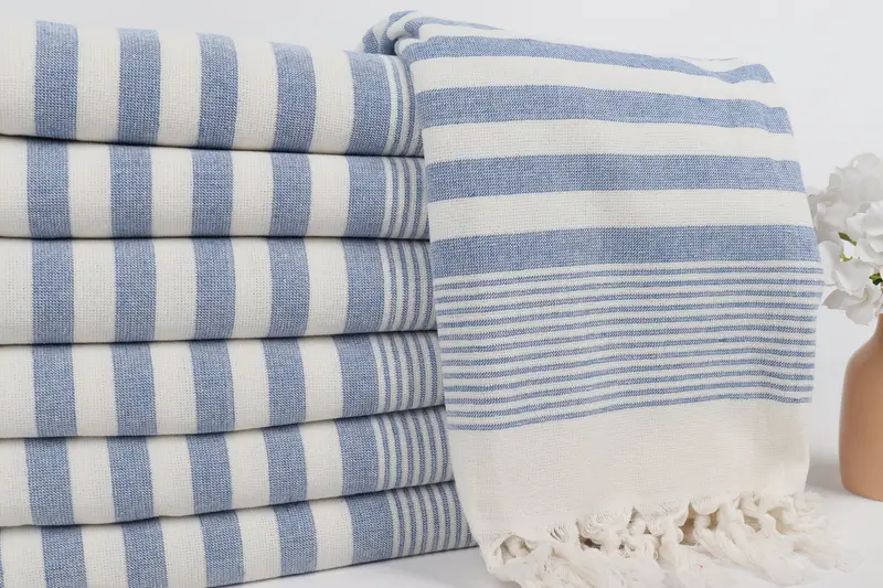 Bridal Shower Gifts, Best Beach Towel, Beach Size Towel, Friends Beach Towel, Thin towel, 68x40 Cotton Striped Terry Towel, Wedding Gift - 2