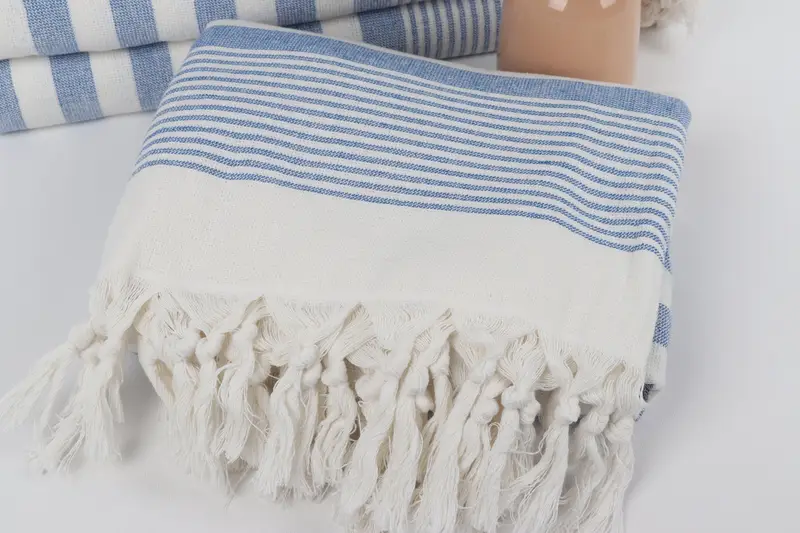 Bridal Shower Gifts, Best Beach Towel, Beach Size Towel, Friends Beach Towel, Thin towel, 68x40 Cotton Striped Terry Towel, Wedding Gift - 5