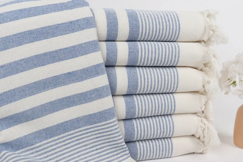 Bridal Shower Gifts, Best Beach Towel, Beach Size Towel, Friends Beach Towel, Thin towel, 68x40 Cotton Striped Terry Towel, Wedding Gift - 1
