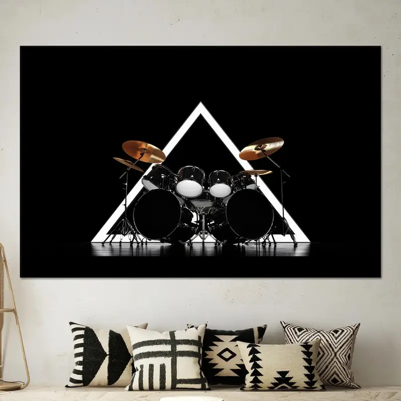 Modern Baskılı Kanvas: Müzisyenler için Trendy Ofis Dekoru