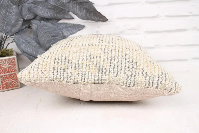 Aesthetic Cushion Case, Pillow for Couch, Pet Cushion Case, 14x14 Beige Pillow, Boho Chic Pillow Sham, Kilim Pillow Cover, Antique Pillows, Cushion - 5