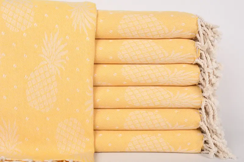 Toalla turca absorbente, toalla de diseño de piña de algodón 80x40, regalo de Navidad de novio, toalla de algodón orgánica, toalla de algodón, toalla de playa turca
